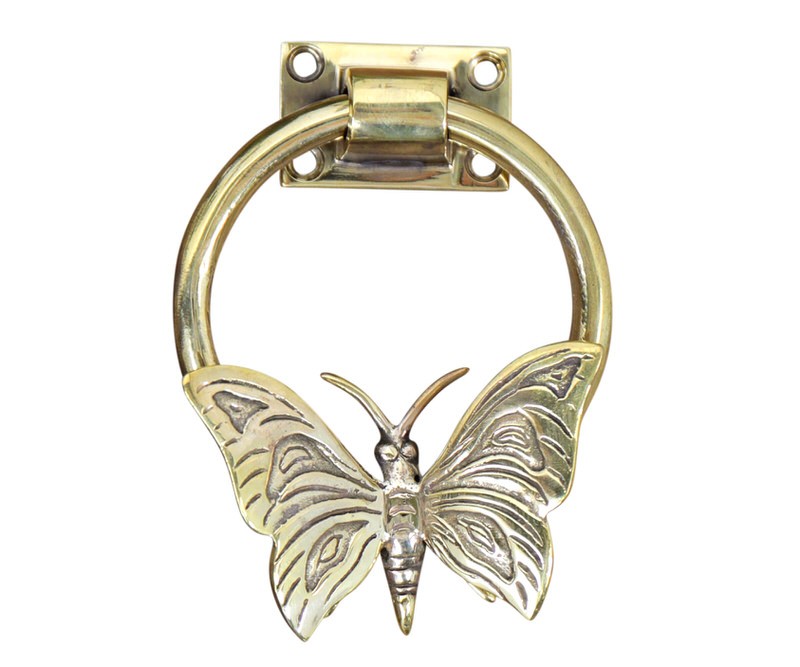 Ulysses Brass Butterfly Door Knocker