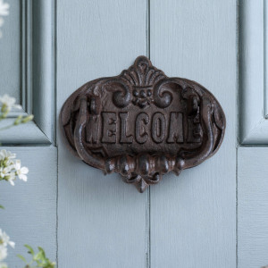 Welcome Cast Iron Door Knocker