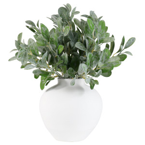 Set 3 Lamb's Ear Leaf Stems, a decorative botanical stem or arrangement for styling in a vase