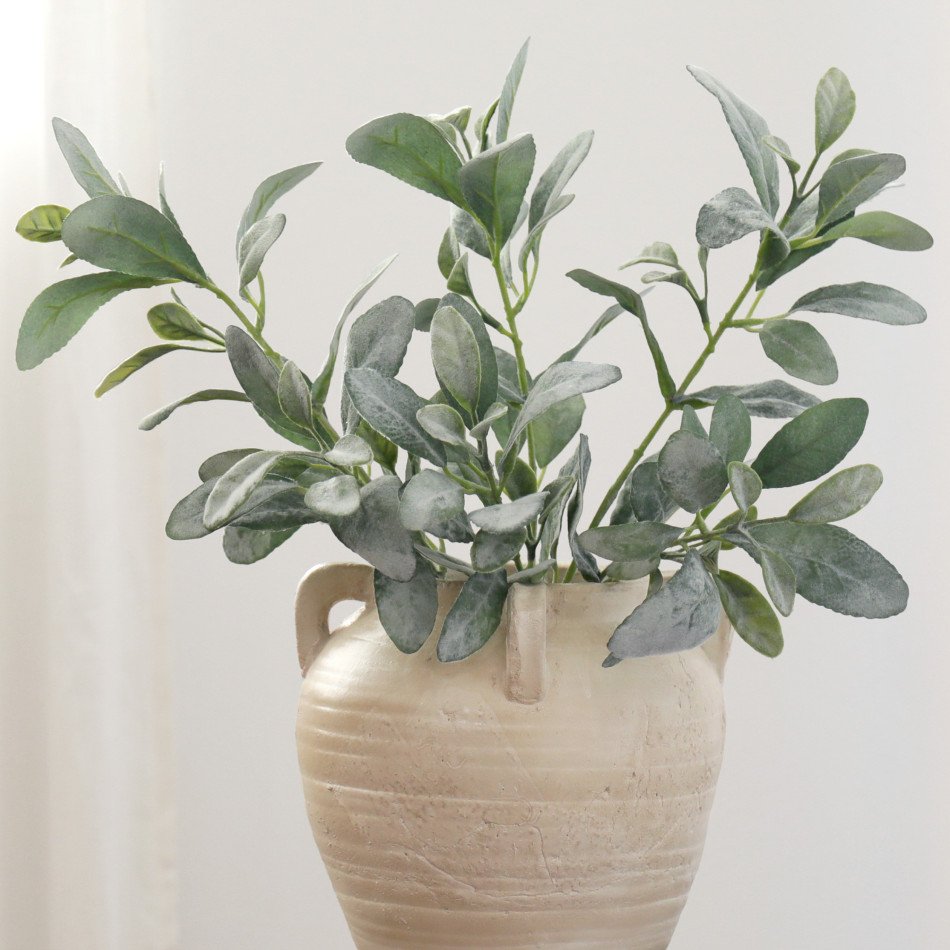 Set 3 Lamb's Ear Leaf Stems, decorative artificial flower or foliage stem