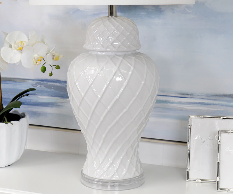 Bromley White Table Lamp + Shade