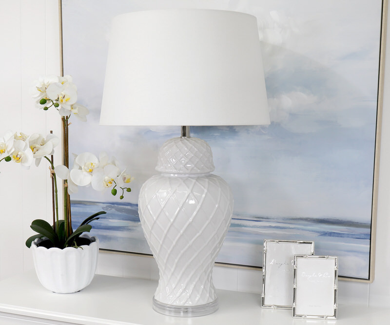 Bromley White Table Lamp + Shade