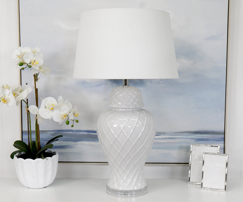 Bromley White Table Lamp + Shade