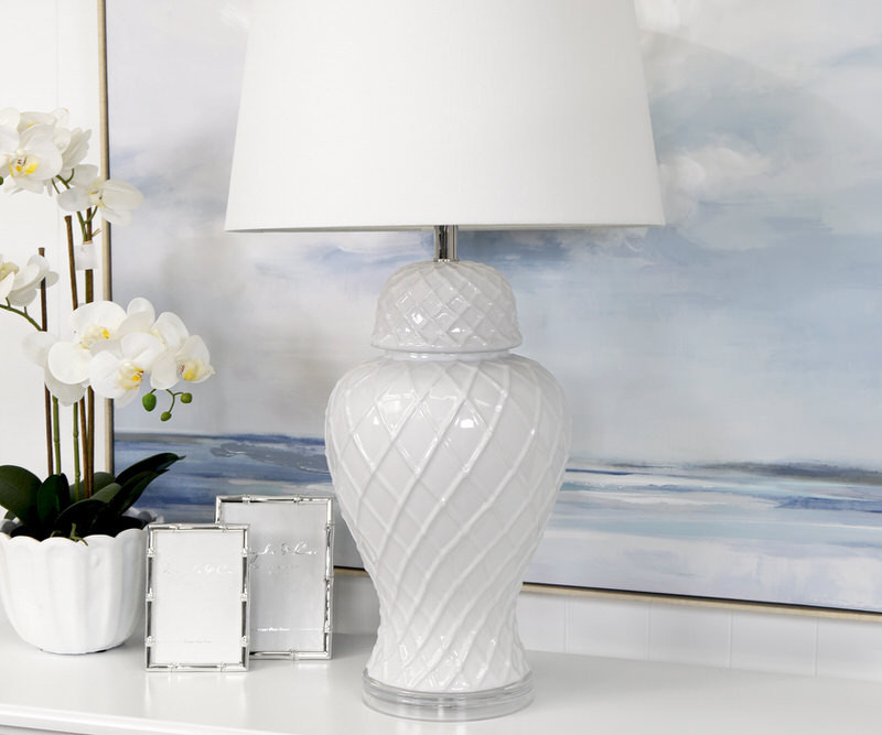 Bromley White Table Lamp + Shade