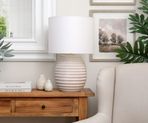 Corvo Textured Cream Table Lamp