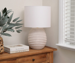 Corvo Textured Cream Table Lamp