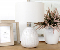 Cream ceramic lamp top