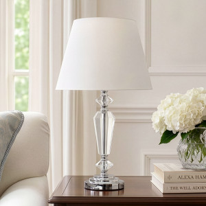 Palais Crystal Table Lamp, an occasional furniture surface for everyday use and decorative styling