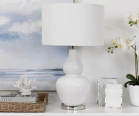 Paloma White Table Lamp + Shade