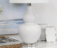 Paloma White Table Lamp + Shade
