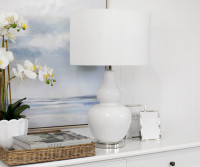 Paloma White Table Lamp + Shade