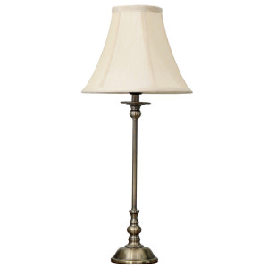 Victoria Antique Gold Lamp + Shade