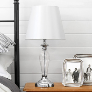 Lucerne Glass Table Lamp + Shade, decorative tableware