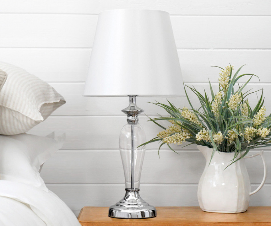 Lucerne Glass Table Lamp + Shade