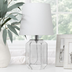 Lumiere Glass Table Lamp + Shade, decorative tableware