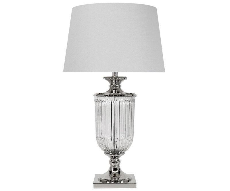 Milan Fluted Glass Lamp + Shade
