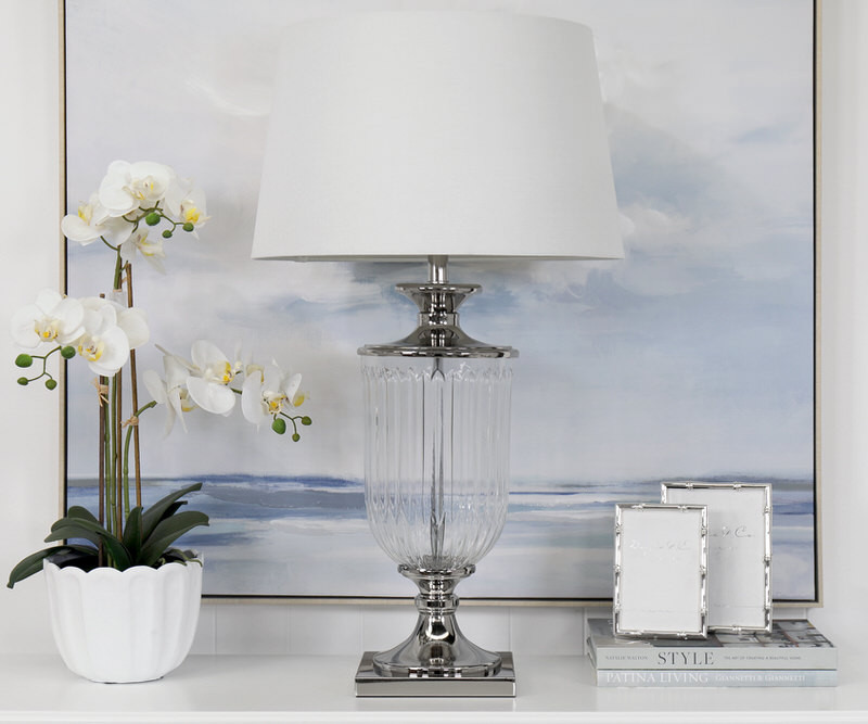 Milan Fluted Glass Lamp + Shade