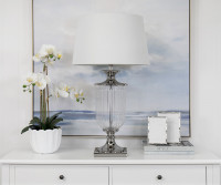 Milan Fluted Glass Lamp + Shade