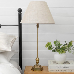 Astoria Hexagon Antique Gold Lamp Base