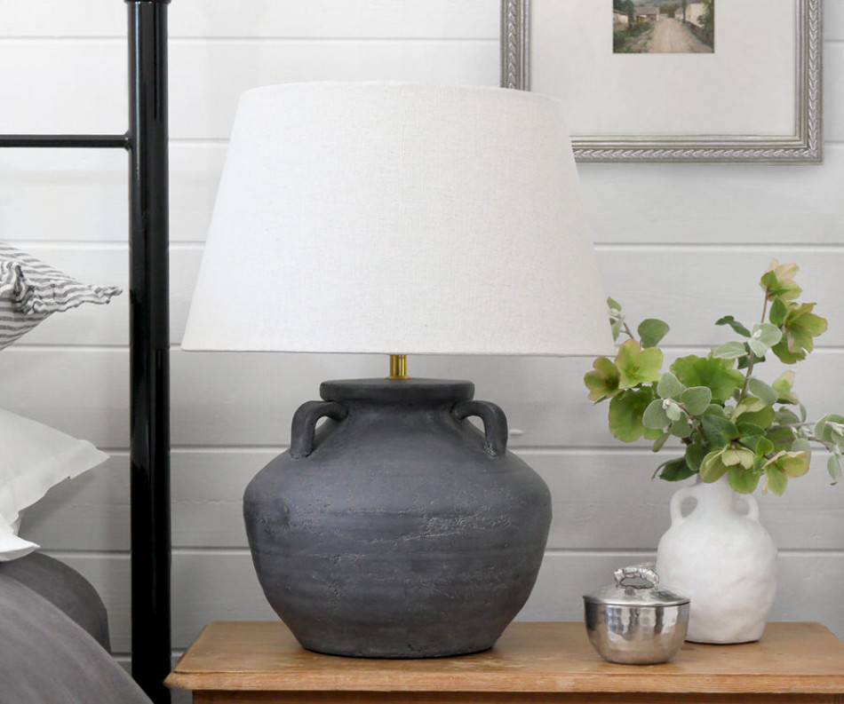 Monterey Grey Terracotta Table Lamp