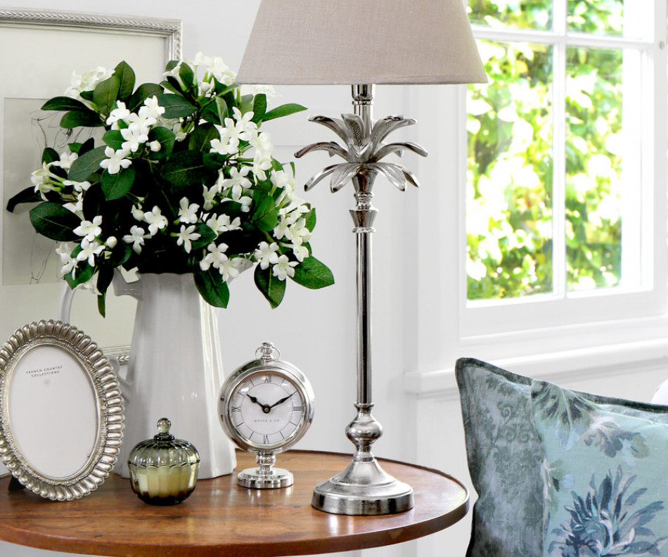 Plantation Silver Palm Lamp Base - Large