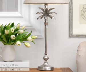 Plantation Silver Palm Lamp Base - Large
