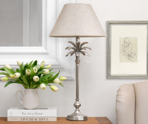 Plantation Silver Palm Lamp Base - Large