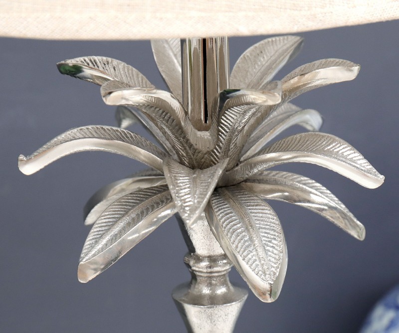 Plantation Silver Palm Lamp Base - Large