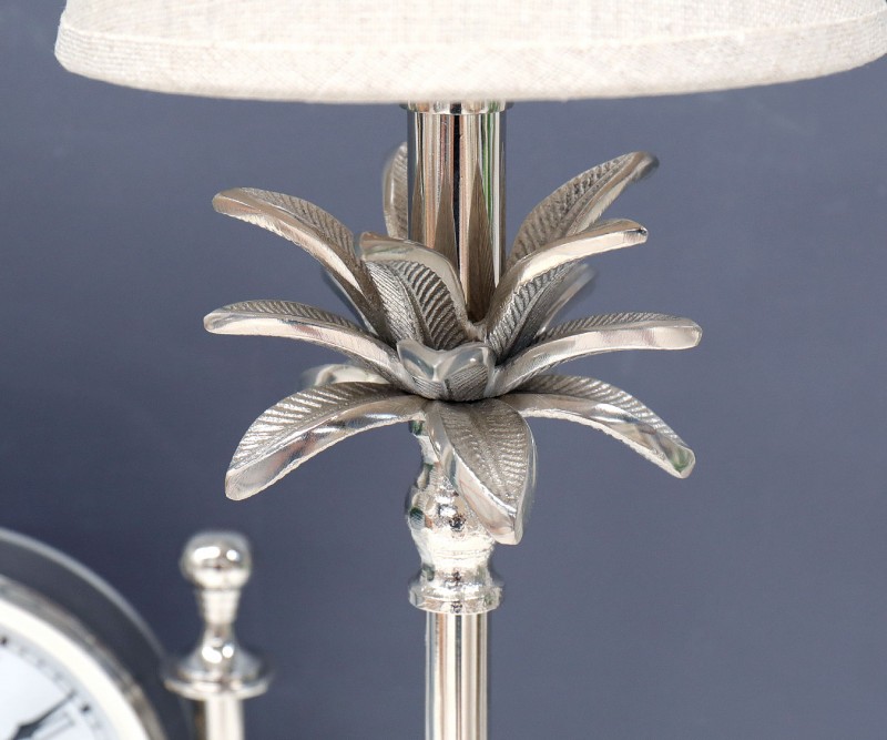 Plantation Silver Palm Lamp Base - Small