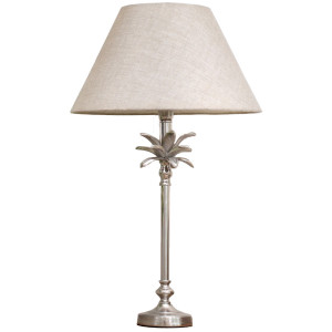 Plantation Silver Palm Lamp Base - Small, a decorative lighting piece designed to add illumination and atmosphere