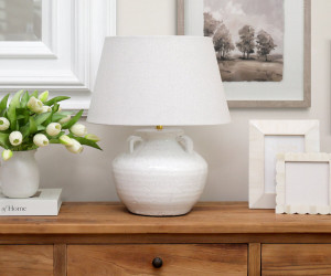 Monterey White Terracotta Table Lamp