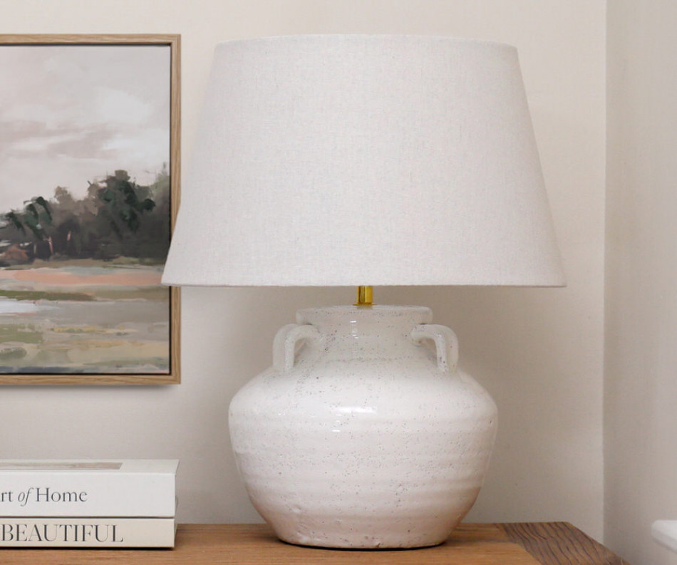 Monterey White Terracotta Table Lamp