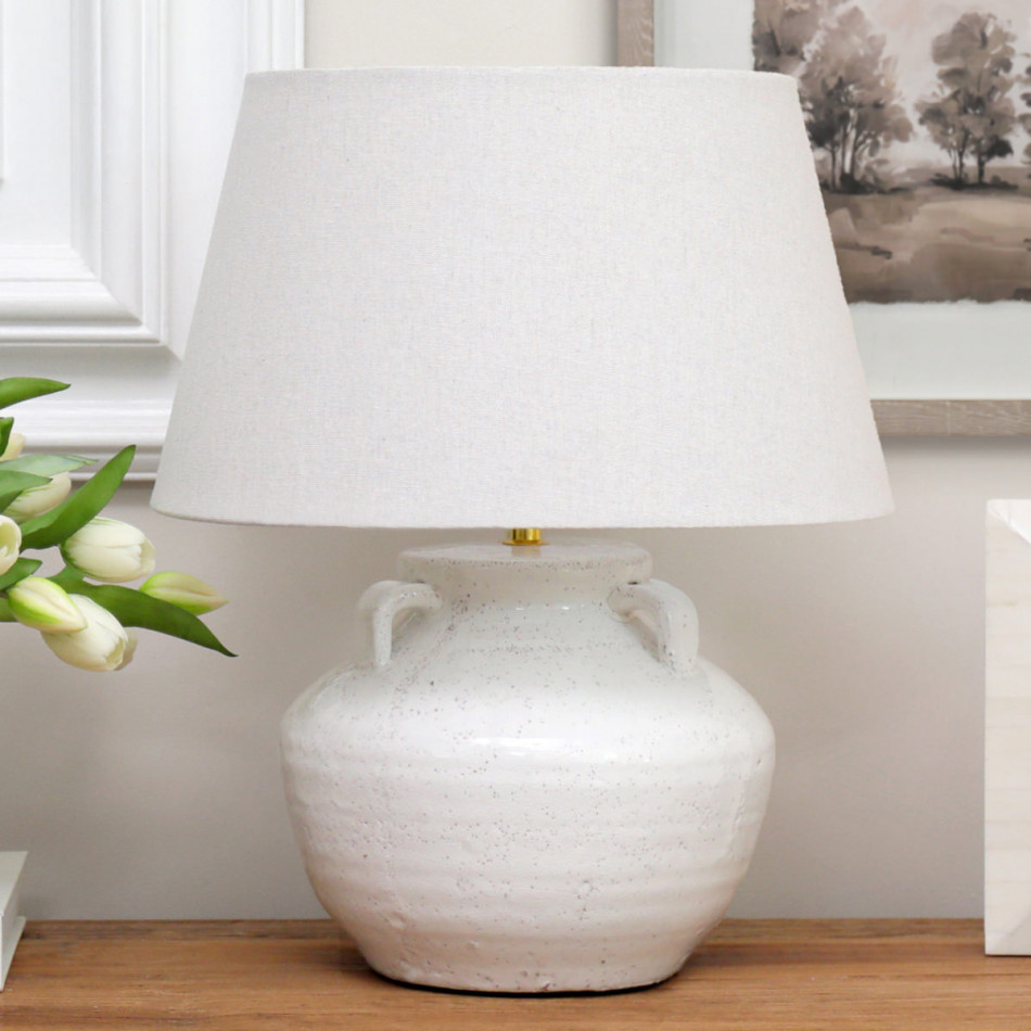 Monterey White Terracotta Table Lamp