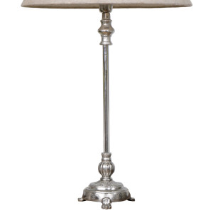Clara Antique Silver Lamp Base, a decorative lighting piece for an interior setting