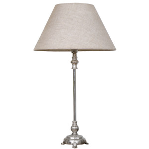 Clara Antique Silver Lamp Base, an interior light fitting suited to creating a warm focal point