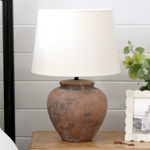 Terrona Clay Table Lamp + Shade
