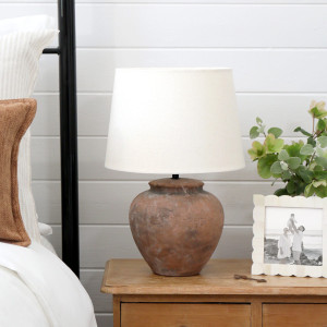 Terrona Clay Table Lamp + Shade
