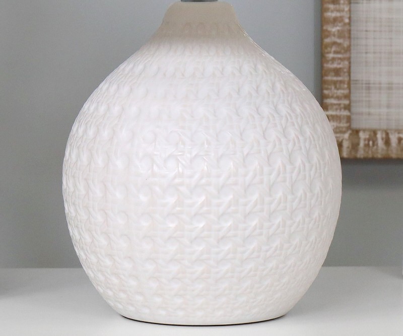 Riverview White Table Lamp + Shade