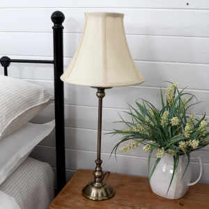 Victoria Antique Gold Lamp + Shade
