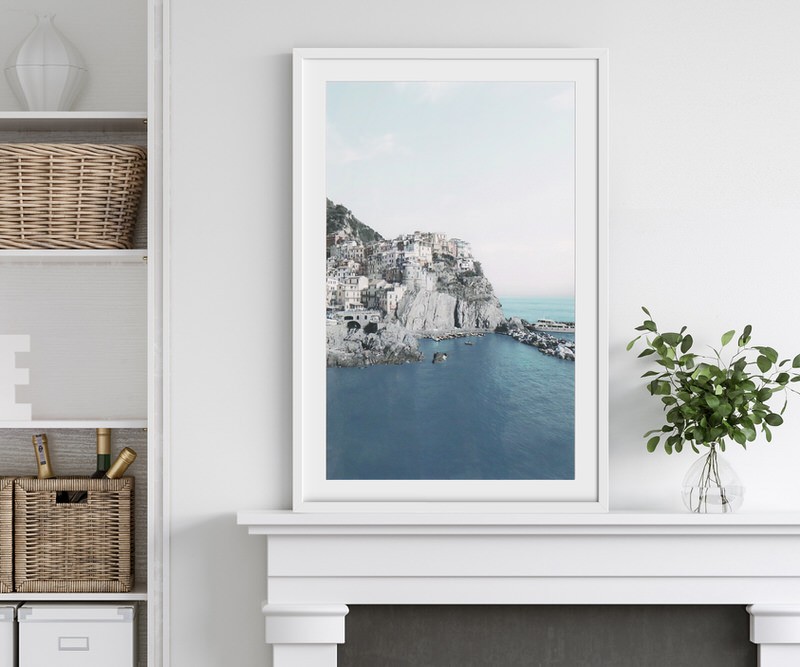 Mediterranean Blues Framed Print