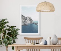 Mediterranean Blues Framed Print