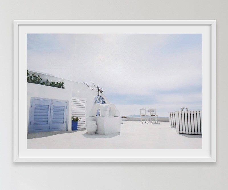 Santorini Afternoon Terrace Framed Print