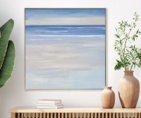 Summer Lagoon II Framed Canvas Painting