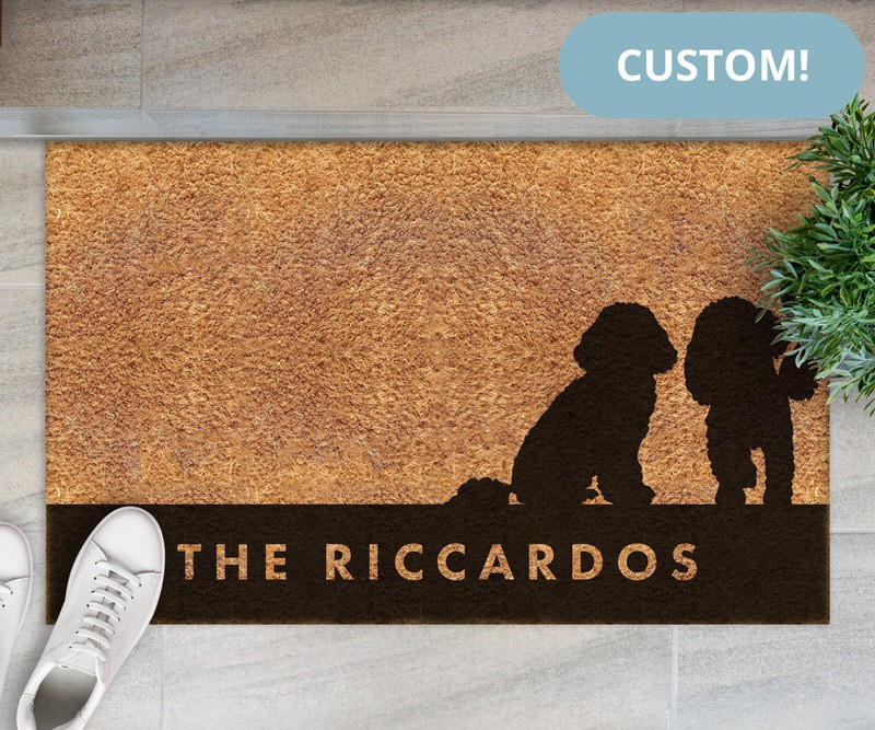 Custom Large Cavoodle Friends Doormat - 90x55cm
