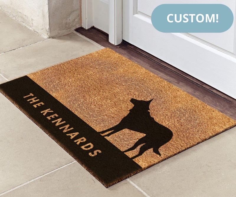 Custom Large Kelpie Dog Doormat - 90x55cm