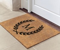 CUSTOM Initial Wreath Doormat 75x45cm - Vinyl Backed