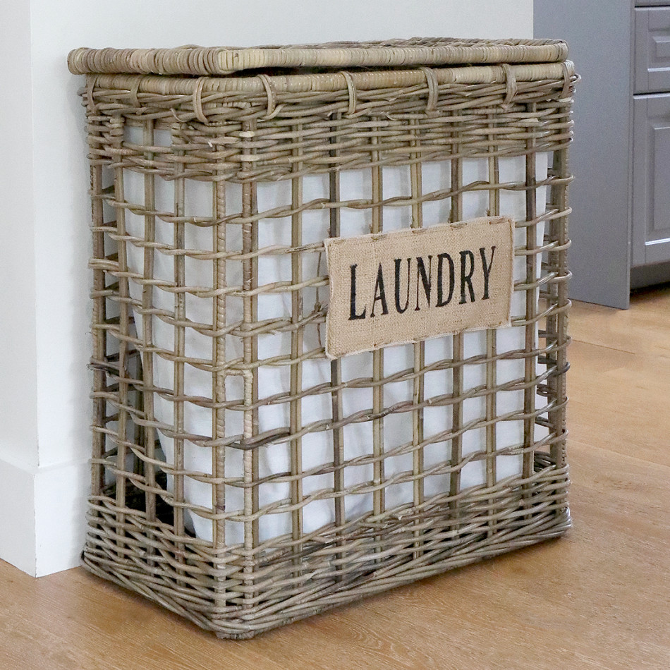 Porto Laundry Basket - Tall Storage Basket with Lid