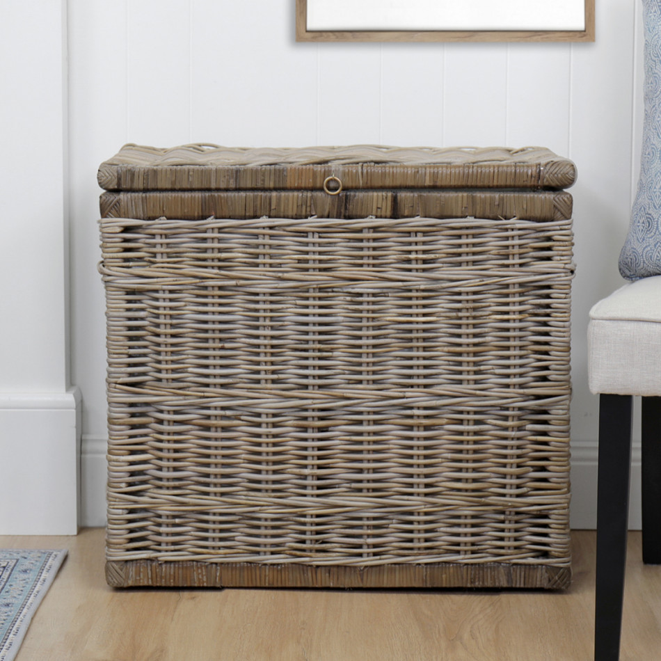 Banbury Double Laundry Hamper, a practical basket for household storage or display