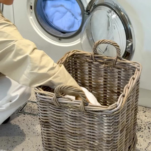 Amalfi Wheeled Square Laundry Basket - Small