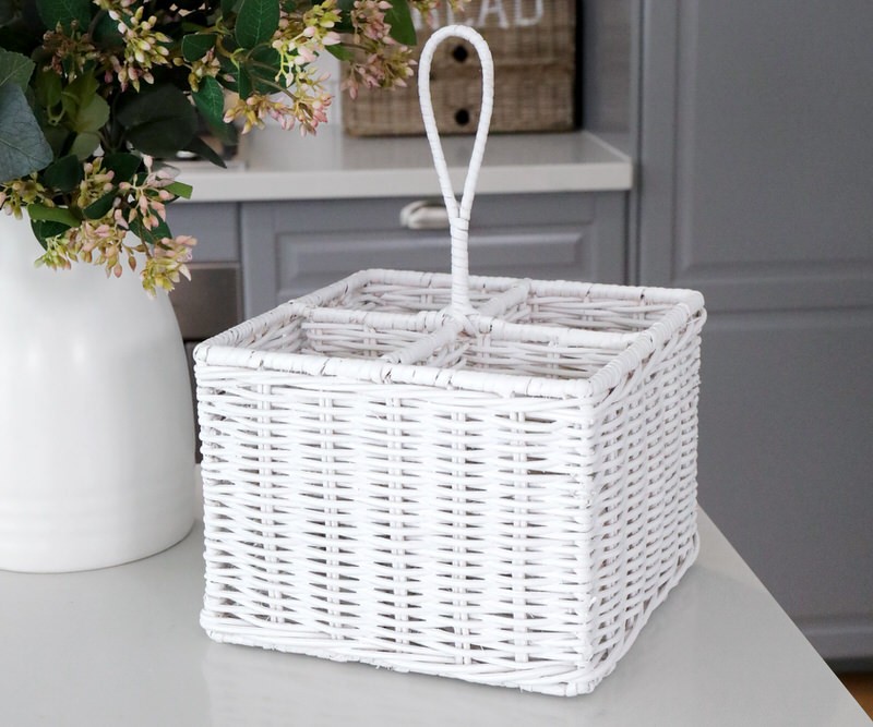 Laurent Cutlery & Wine Caddy - White